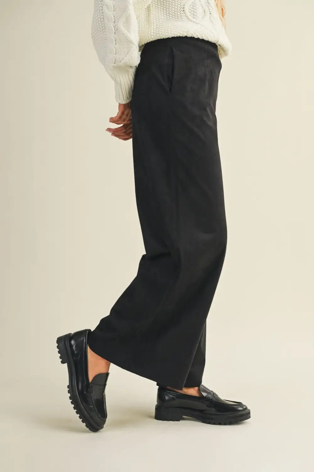 Wide Leg Tailored Fit Pants