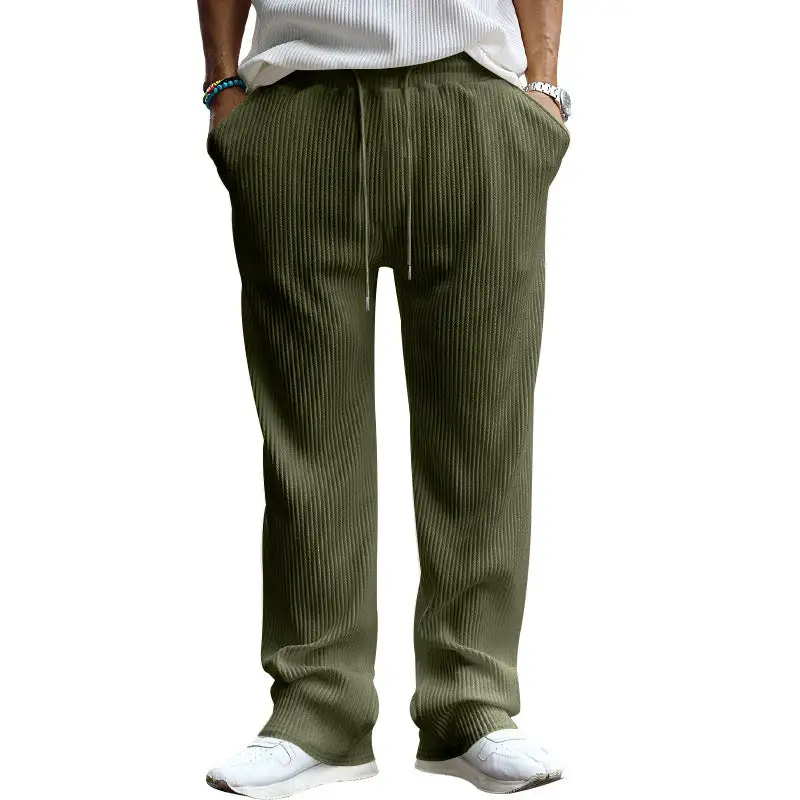 Men's Wide Leg Loose Fit Drawstring Pants