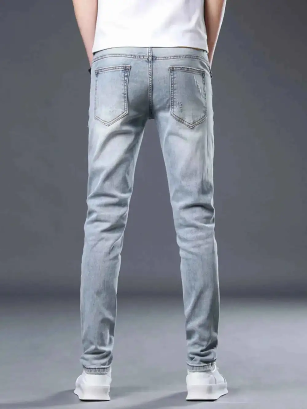 Casual Distressed Slim Fit Jeans
