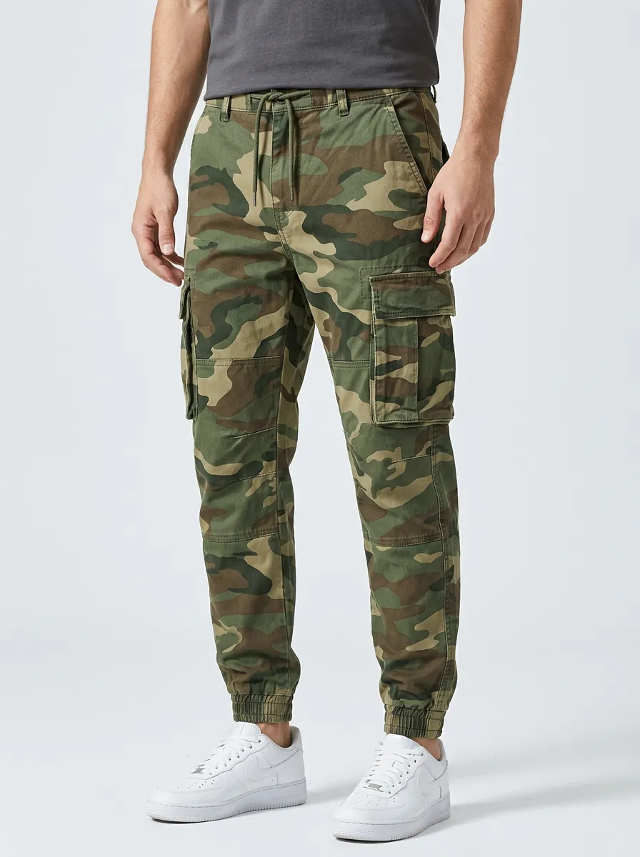 Urban-Tactical Camouflage Military-Inspired Camouflage Cargo Pants