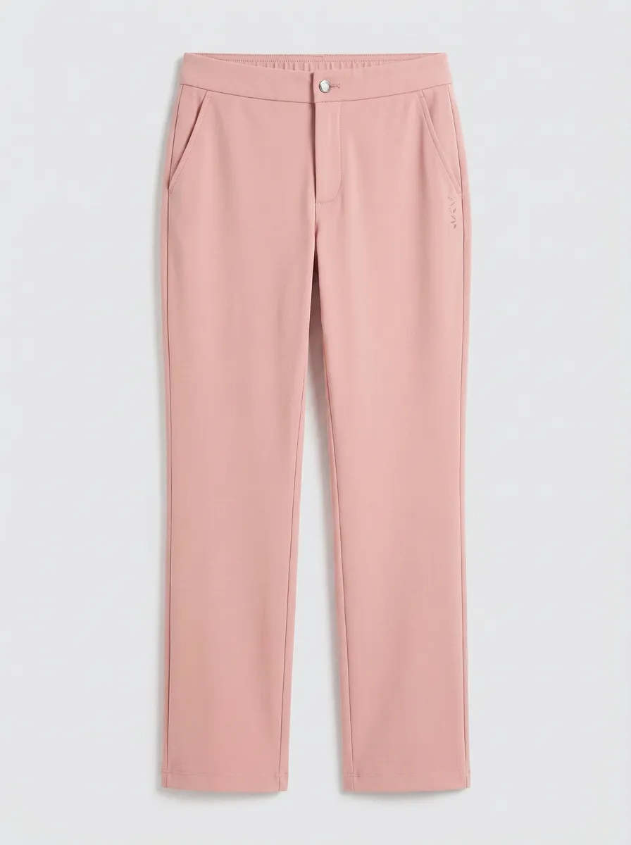 Women's Modern Weekend Stretch Mid Rise Straight Leg Pants