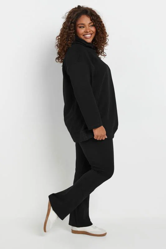 Black Oversized Long Sleeve Hoodie detail 1