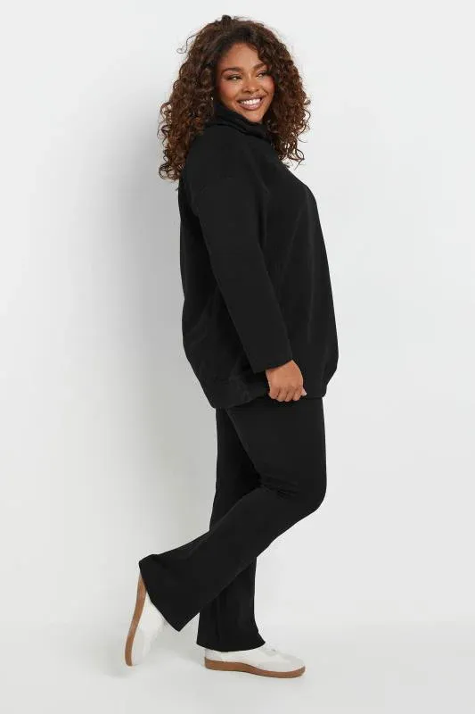 Black Oversized Long Sleeve Hoodie