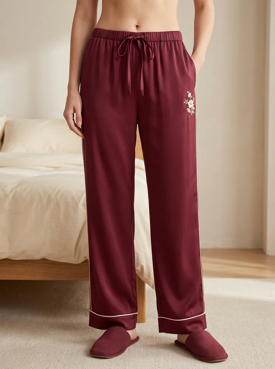 Floral Straight Leg Relaxed Pajama Pants