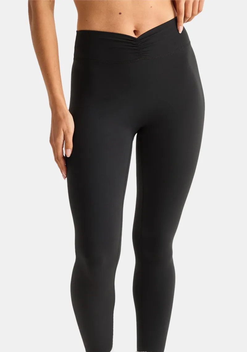 Ruched Waist Clean Front Leggings