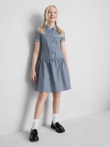 7-15yrs | Cotton Rich Gingham Check School Dress