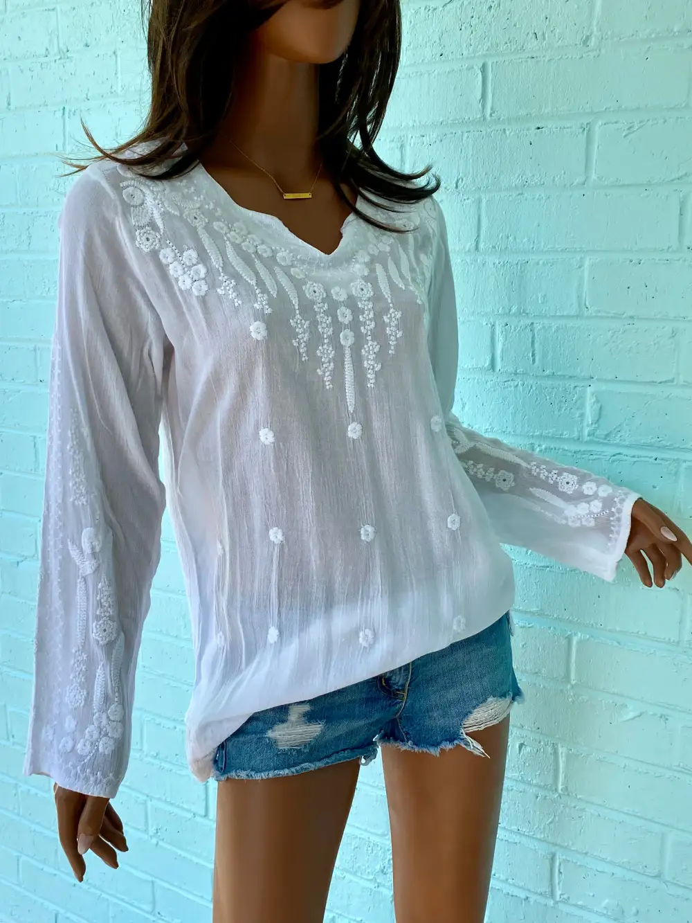 Relaxed Embroidered Top