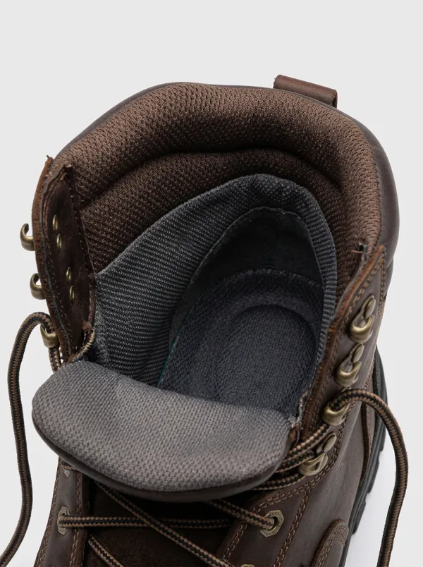 Outdoor-Ready Outdoor Leather-Look Men's Waterproof Work Boots