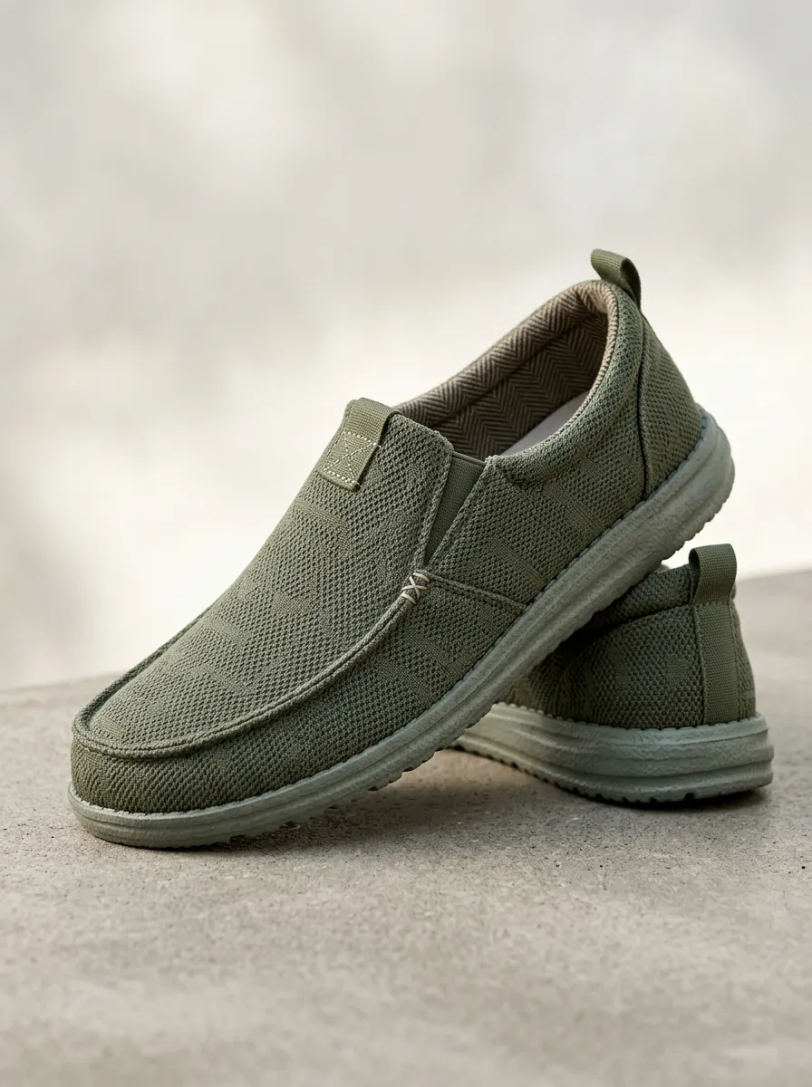 Outdoor-Inspired Stretch Minimalist Modern Look Men's Stretch Canvas Shoes
