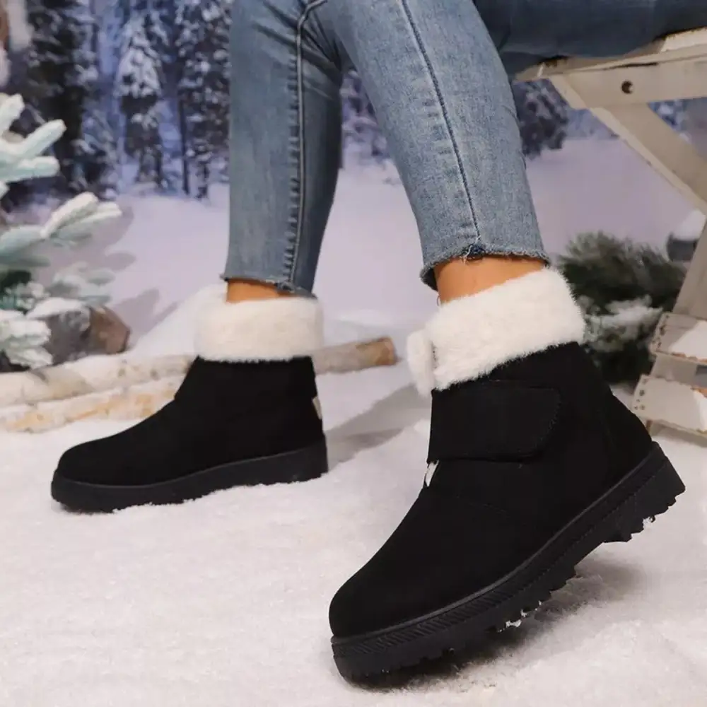 Round Toe Fuzzy Boots