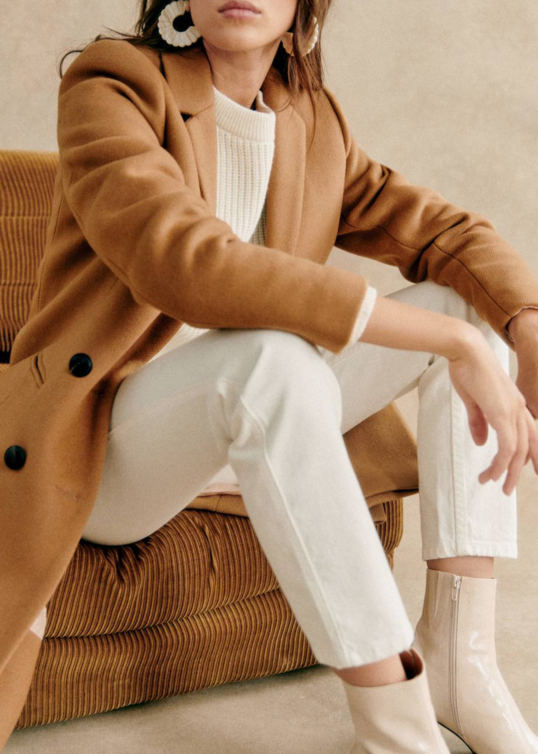 Mid-Length Solid Color Coat