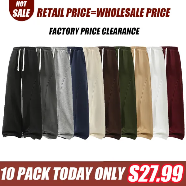 Men's solid-color drawstring trousers with curved hems—casual and comfortable, featuring a relaxed fit suitable for all seasons.