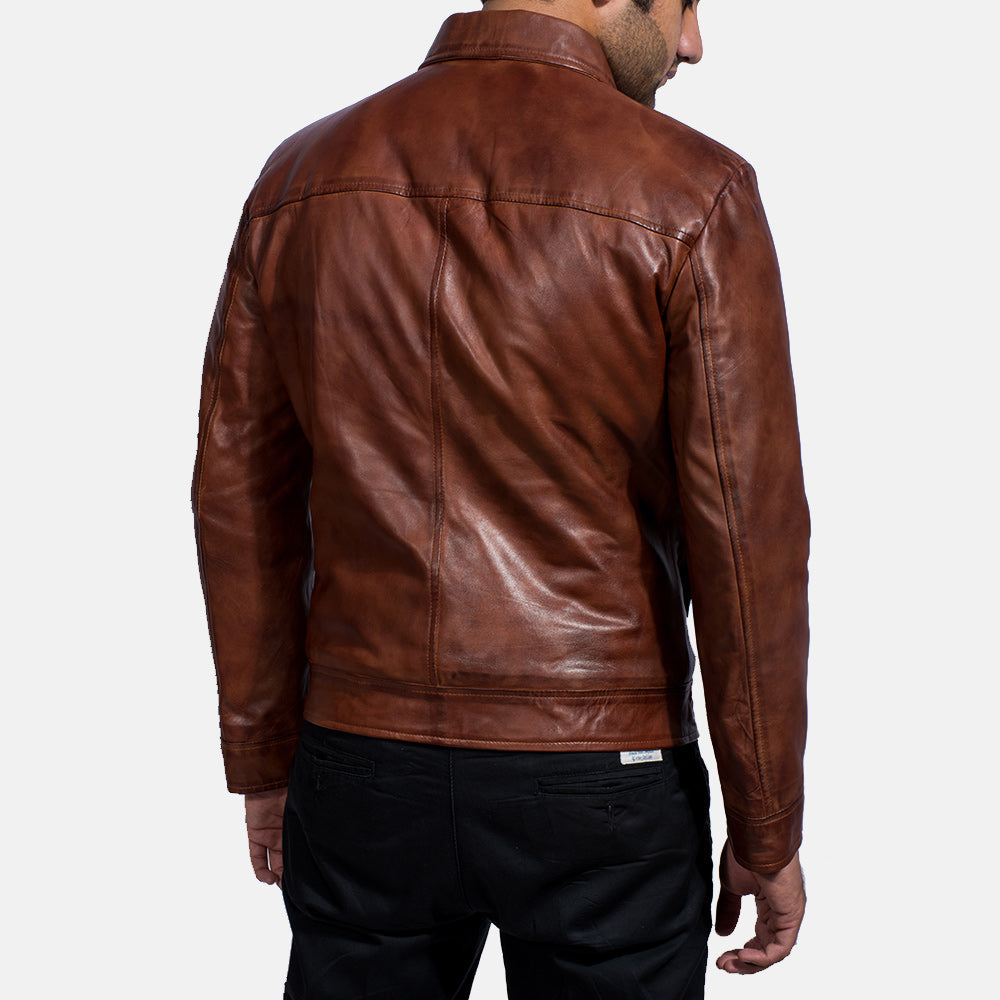 Men's Structured Leather Jacket