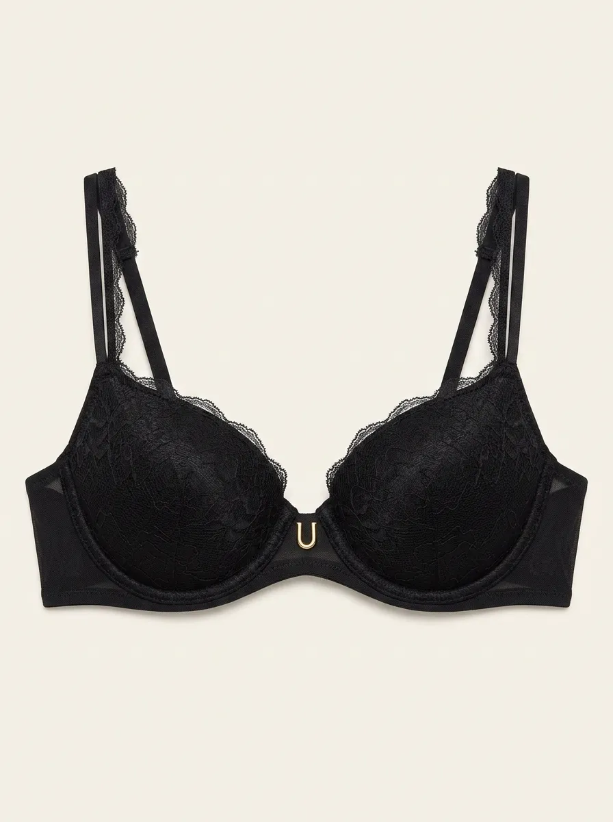 Women's Underwire Lace-Trim Floral-Lace Adjustable-Strap Bra