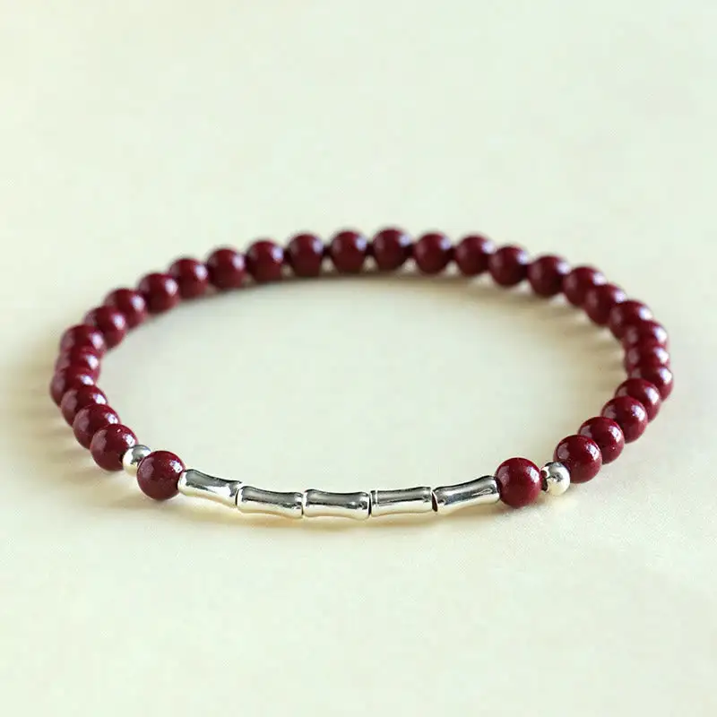 Cinnabar Sterling Silver Concentration Bracelet