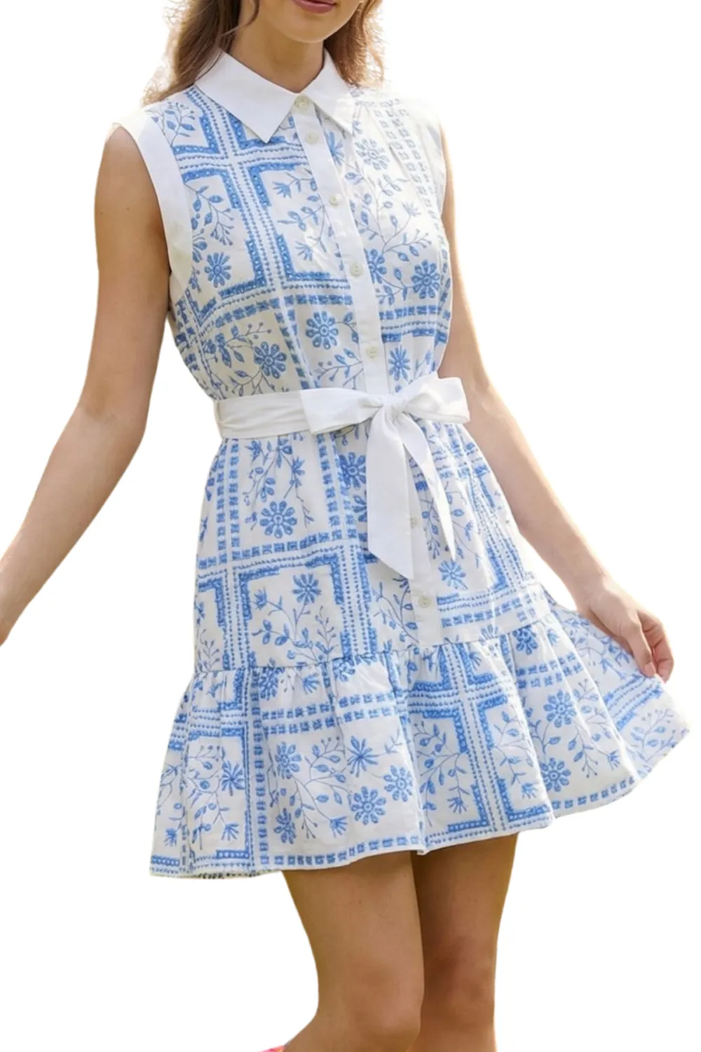 Lace Sleeveless Mini Dress