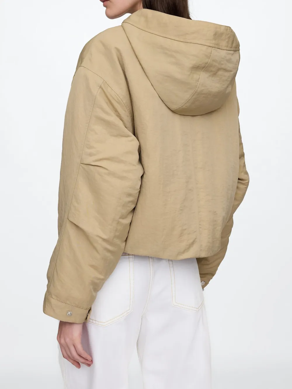Solid Color Drawstring Hat Jacket