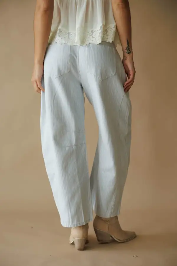 Striped Denim Twill Pants