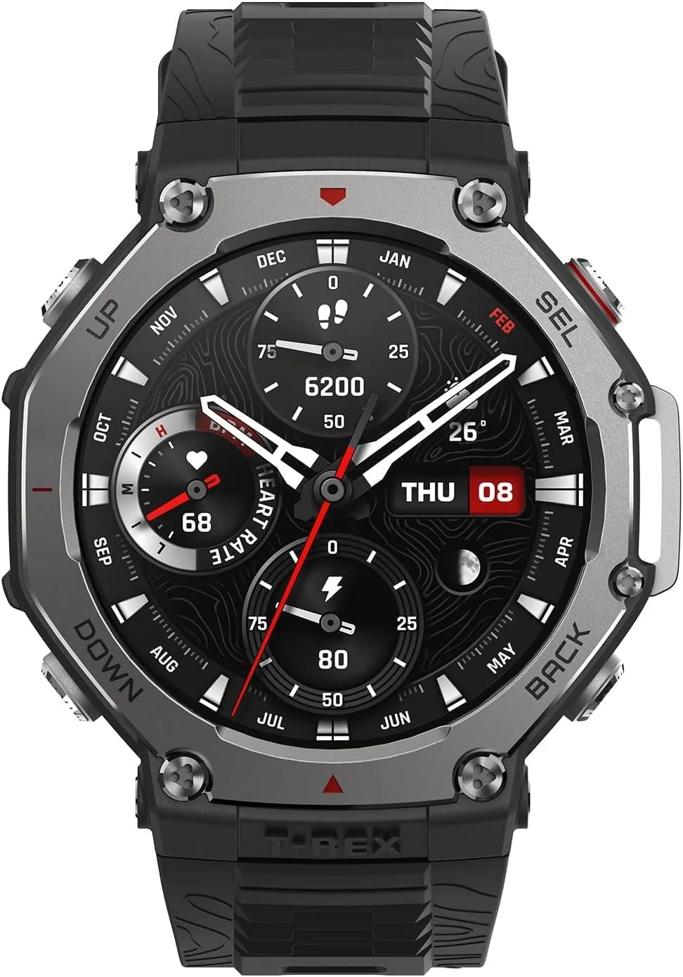 Amazfit T-Rex 3 Outdoor Smartwatch 48mm AMOLED Display, Maps & Offline Navigation, 6 Satellite GPS Systems Dual Band, 27 Days Battery Life, NFC Payment, 170 Adventure Sports Modes