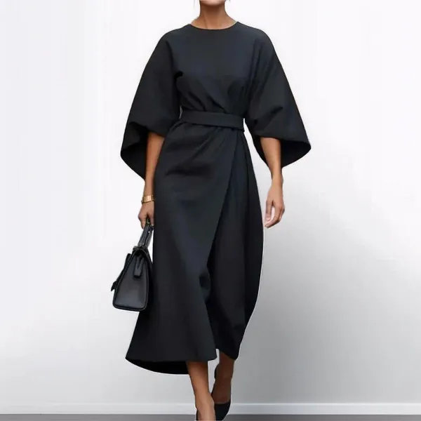  Batwing Sleeve Maxi Dress