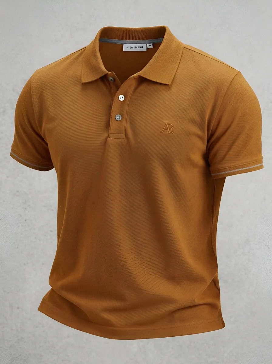 Embroidered-Detail Men's Polo Shirt