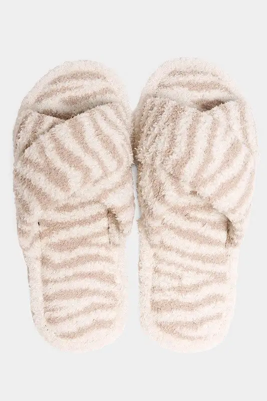 Zebra Print Women's Casual Slippers