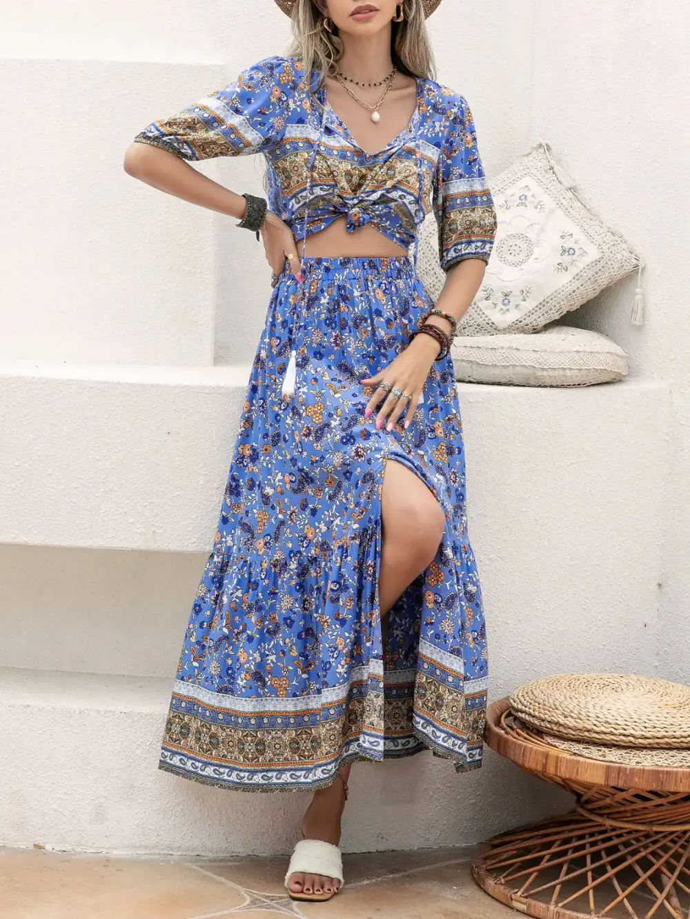 Printed Ditsy Coordinated Set