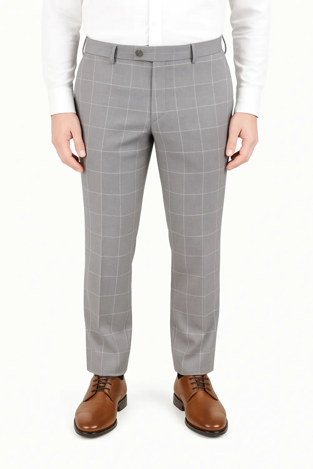 Timeless Flat Front Regular Rise Traditional Fit Trousers