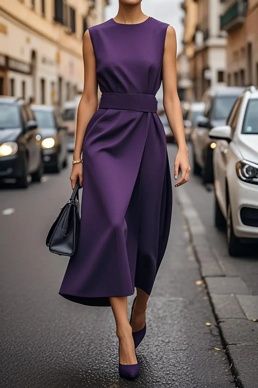 Women's Fitted Belted Bridal Maxi Dress
