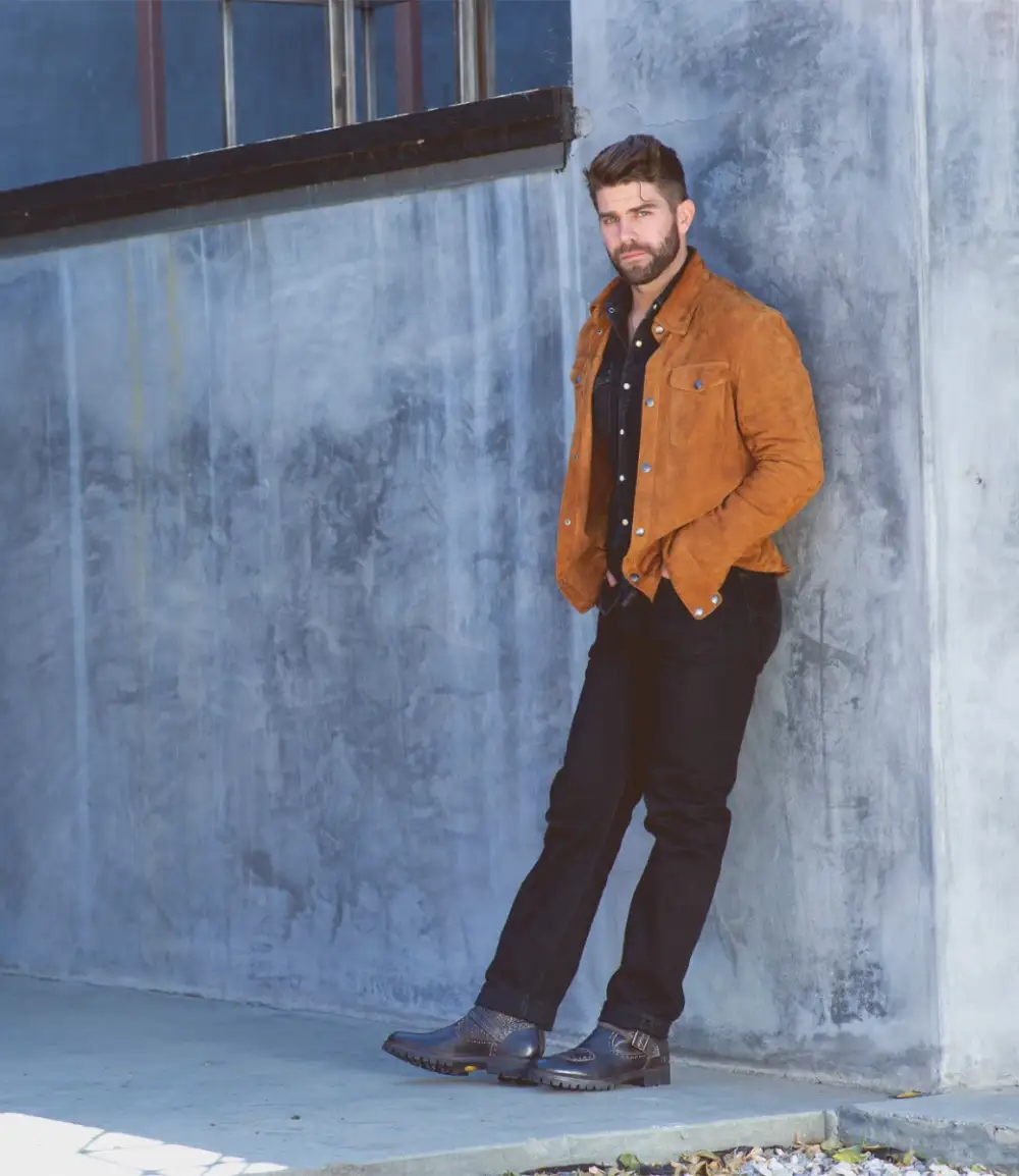 Back-Zip Perforated Moto Boots