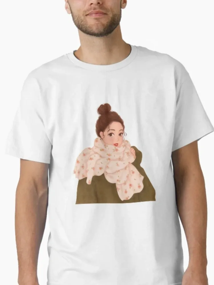Women's Casual Cute Character Print Crew Neck Short-Sleeve T-Shirt