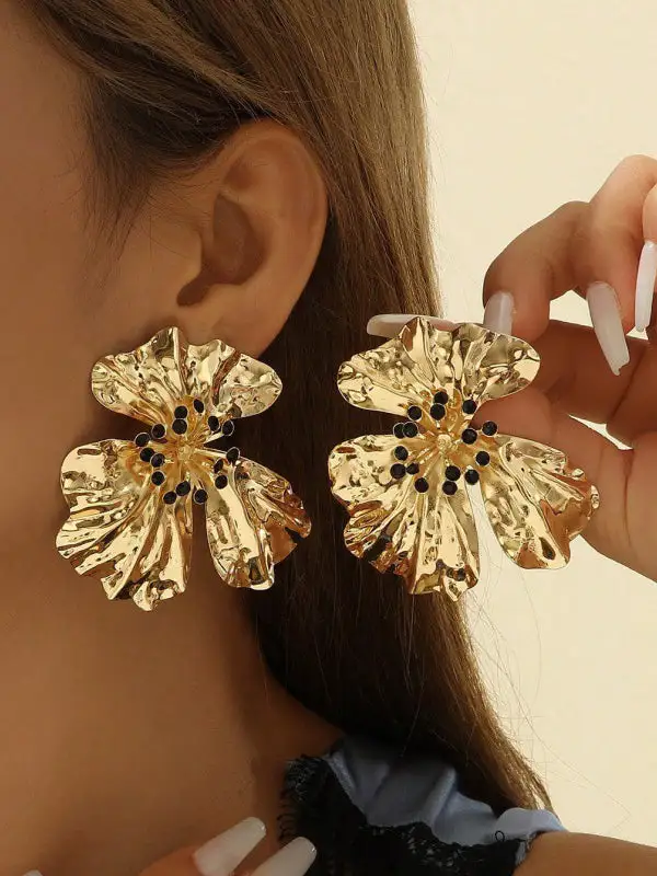 Ornate Petal Drop Earrings