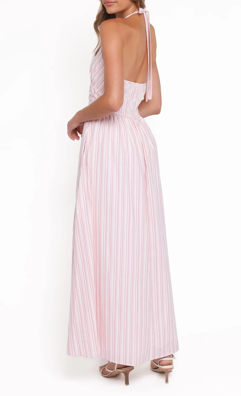 Linen Halter Maxi Dress