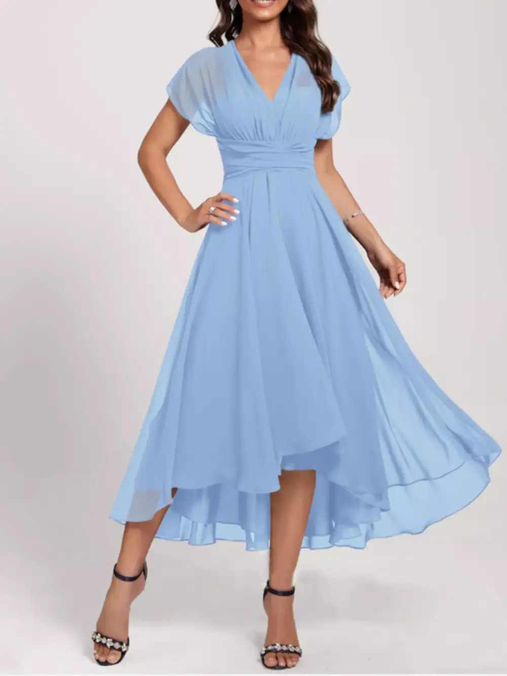 Elegant A Line Midi Dress