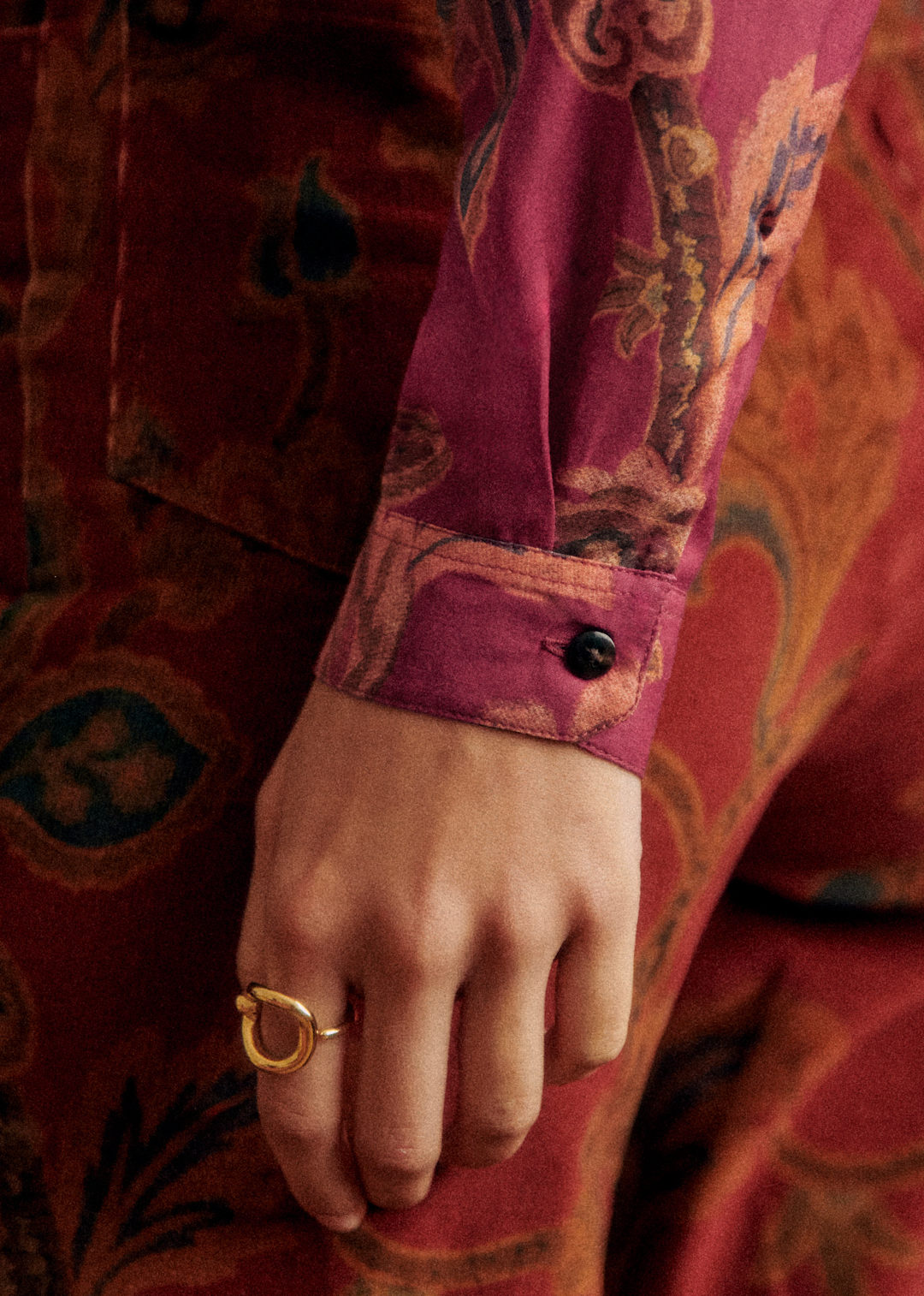 Colorful Floral Long-Sleeved Shirt