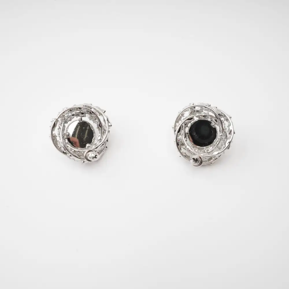 crystal-embellished faux-pearl earrings