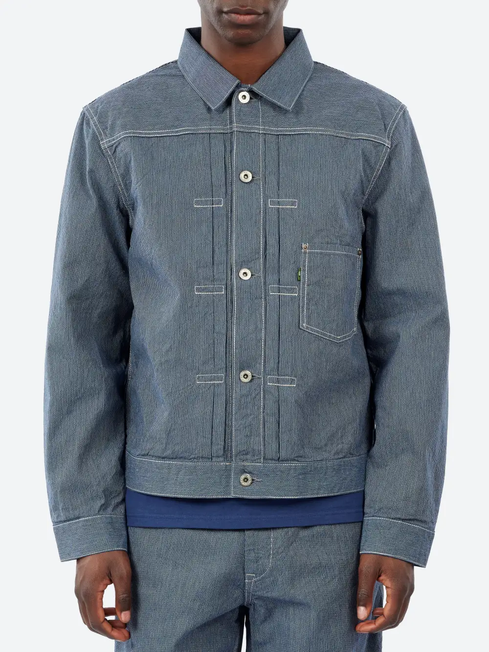 Men's Point Collar Button Front Jacket