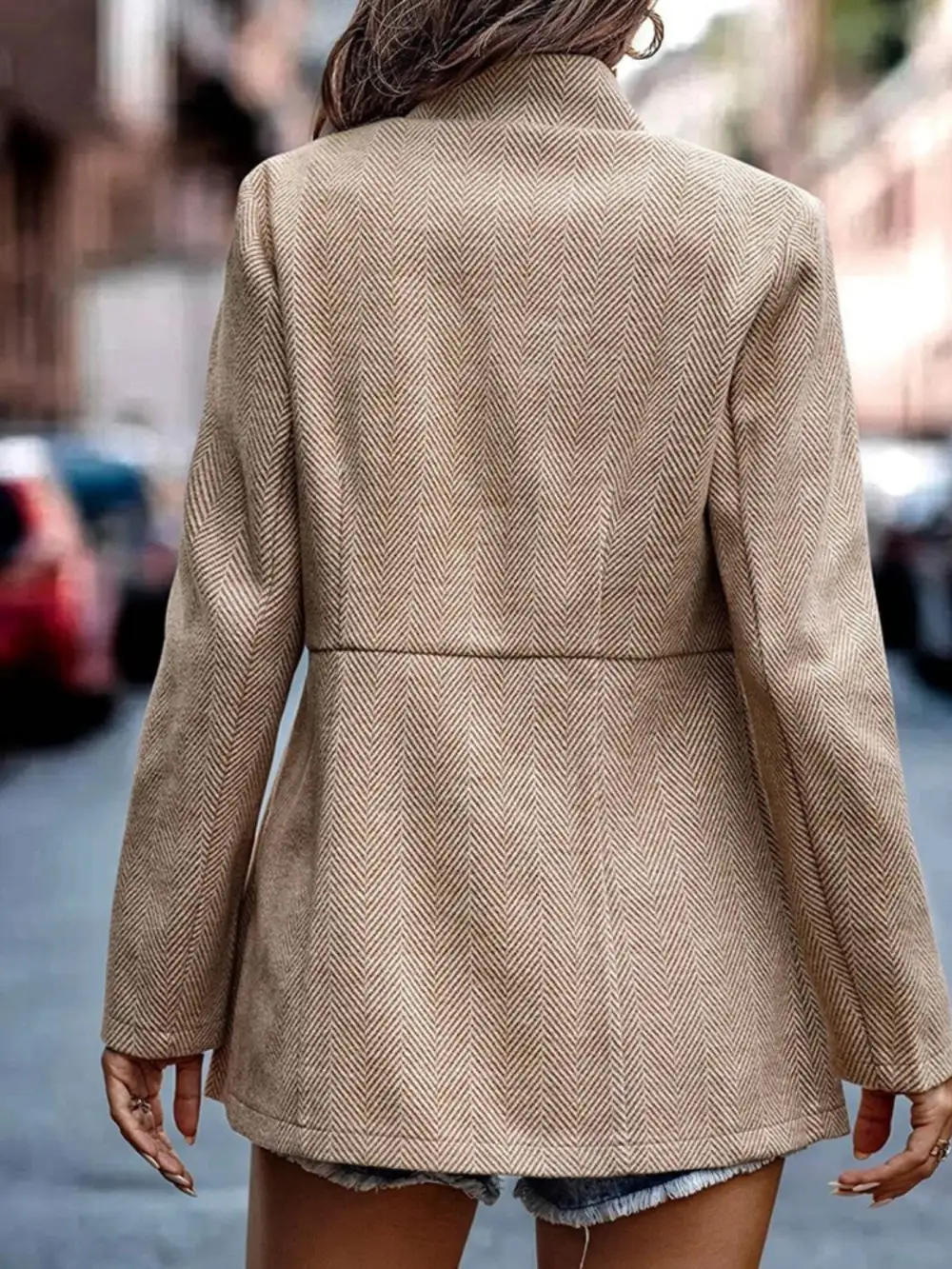 Open-Front Slim-Fit Blazer
