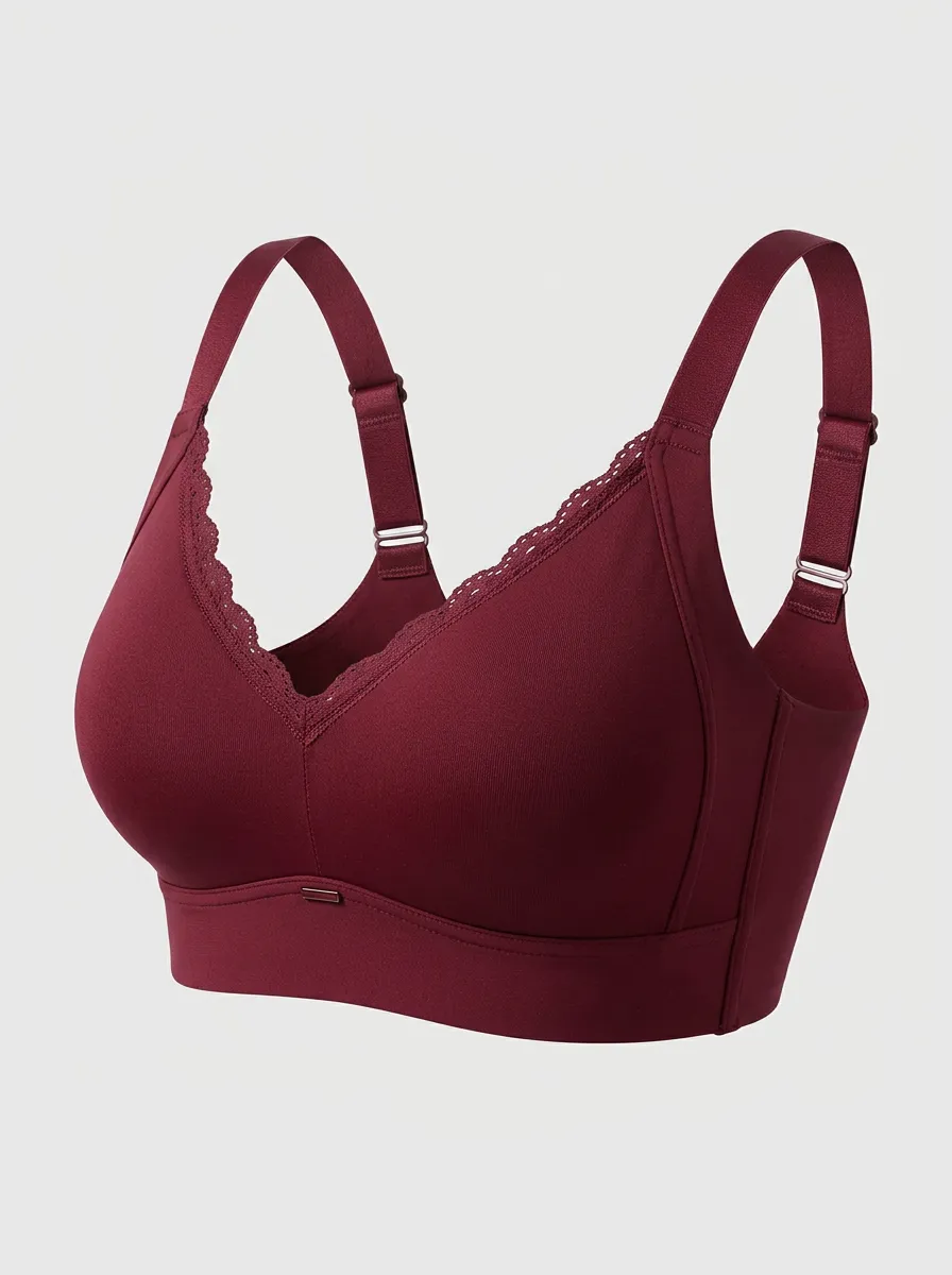 Women's Wireless Lace-Trim Bra