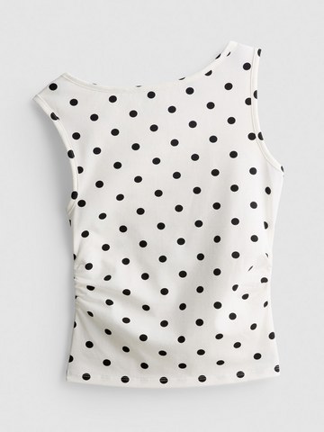 7-15yrs | Cotton Rich Polka Dot Ruched Top detail 3