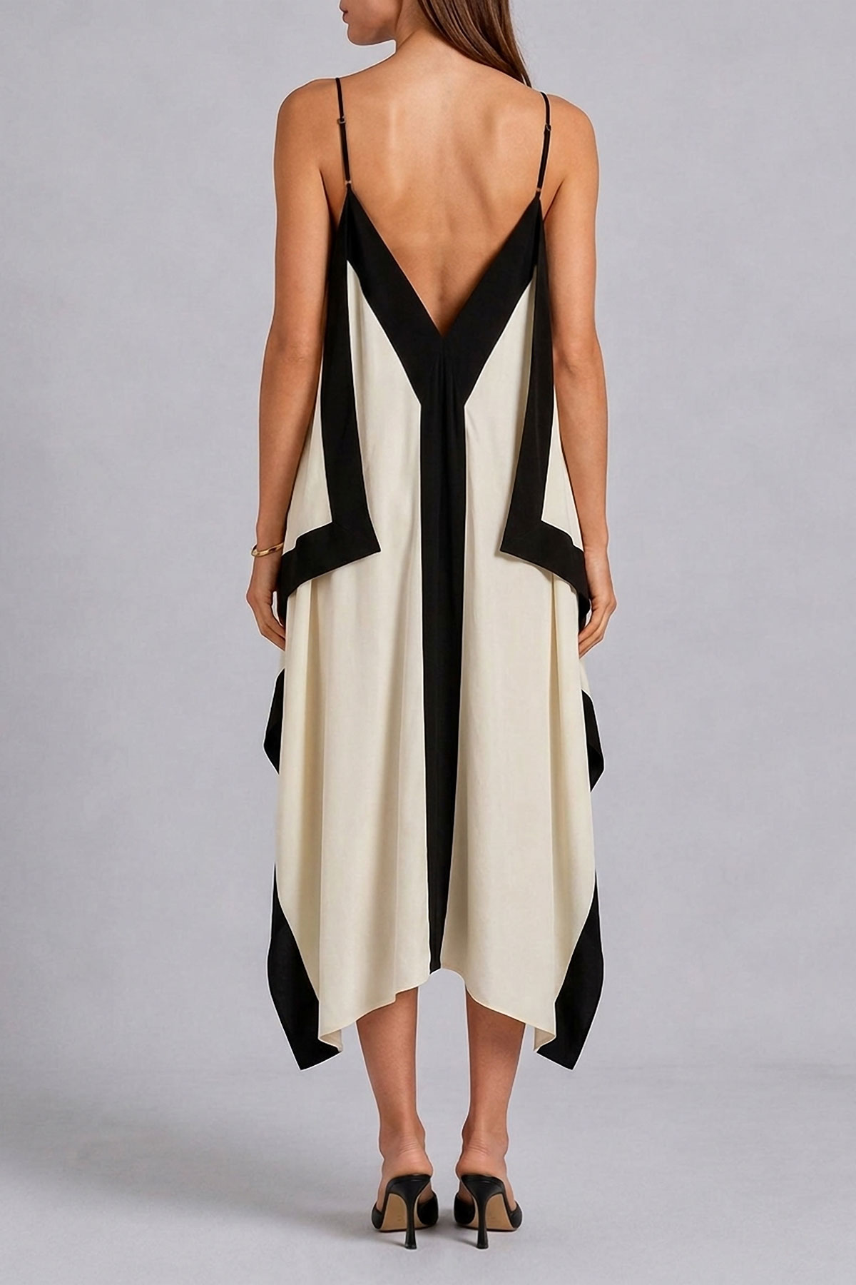 Spaghetti Strap Asymmetrical Mini Dress