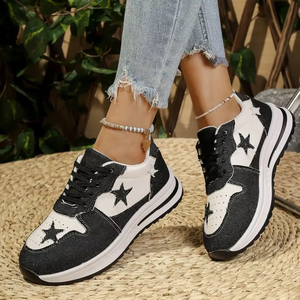 Star Lace-Up Sneakers