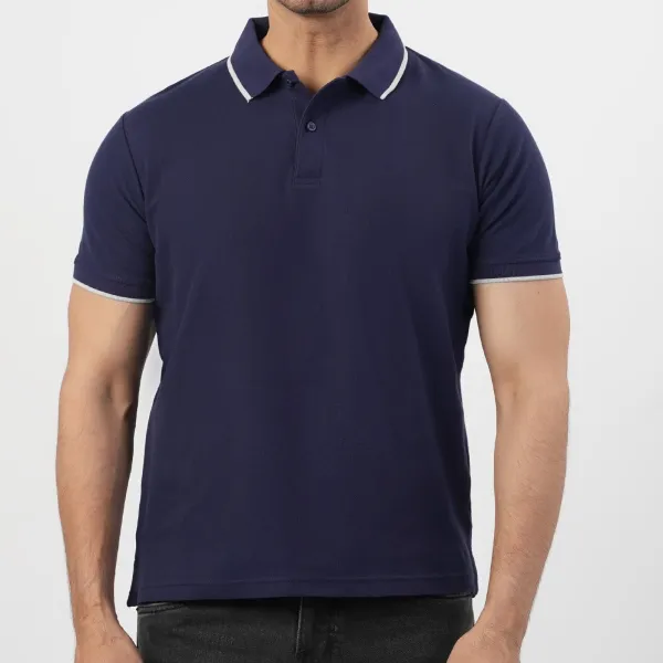 Men's Versatile Polished Polo Collar T-Shirt