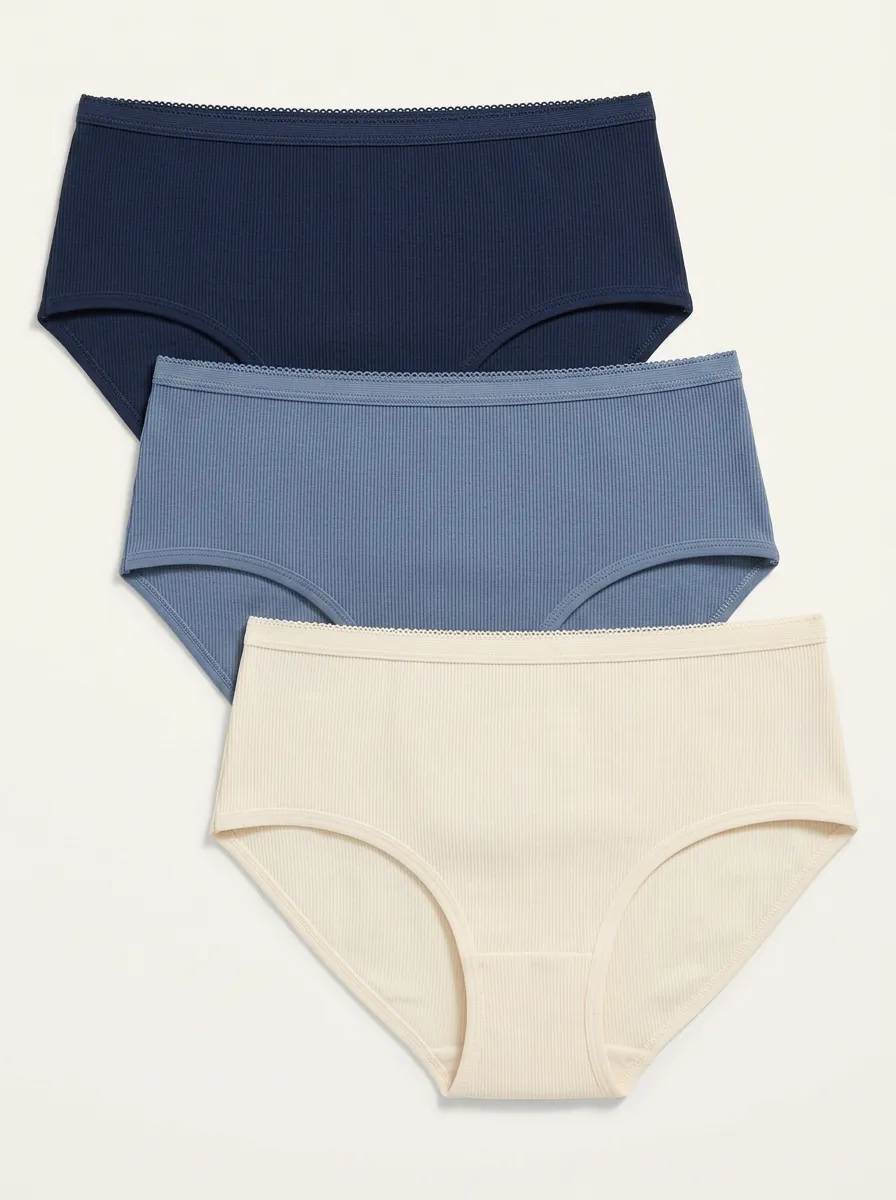 Women's Ribbed 3-Pack Hipster Briefs