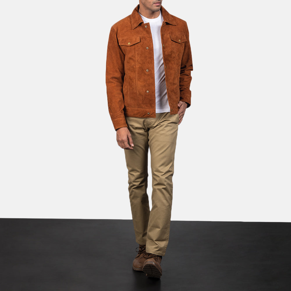 Men's Classic Suede Trucker Jacket