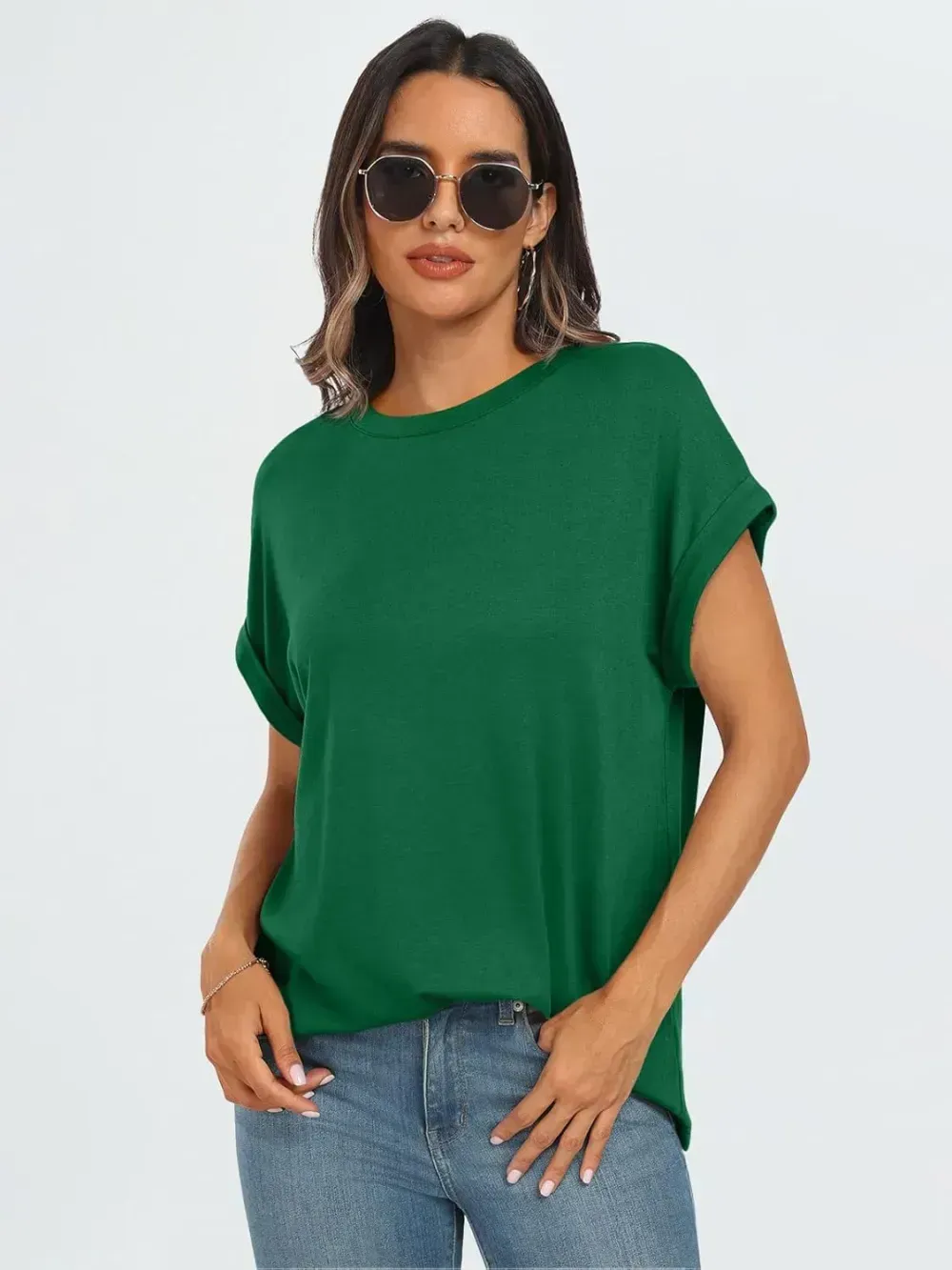 AUTOMET Women Tops Casual Basic T Shirts Loose Fit Crewneck Short Sleeve Summer Outfits