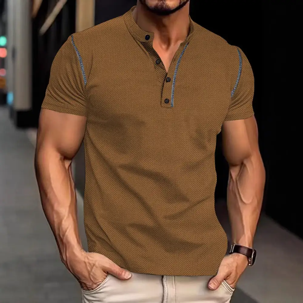 Stand Collar Polo Shirt