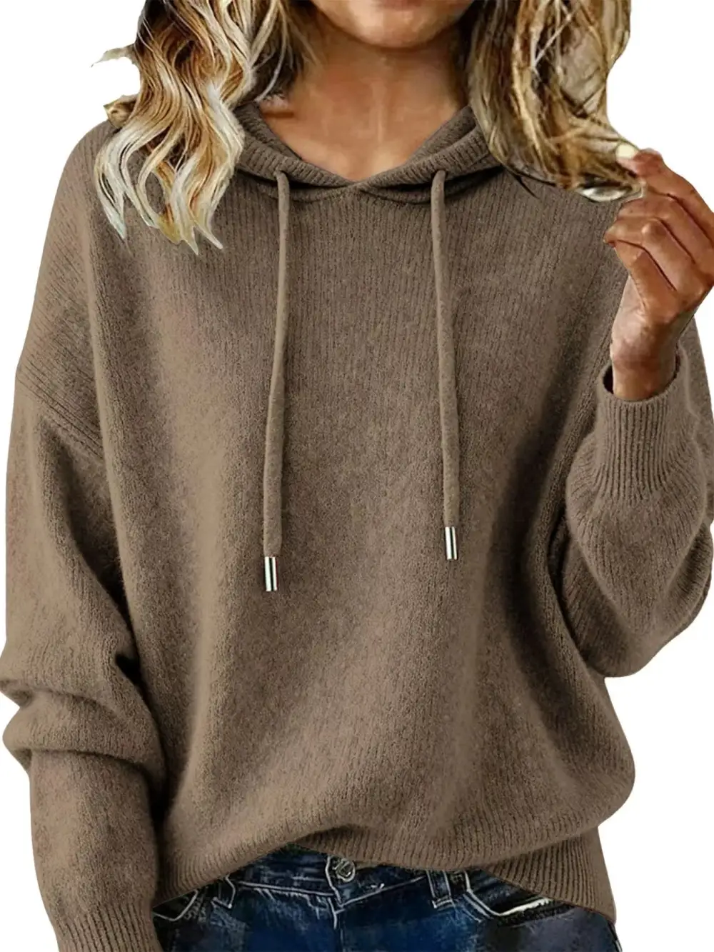 Versatile Drawstring Long Sleeve Sweater
