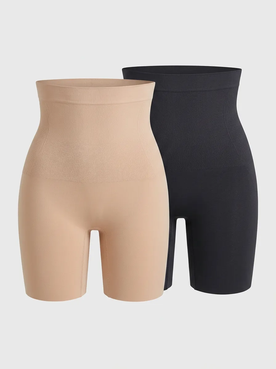 High-Waist Sculpting Two-Pack Shapewear Shorts