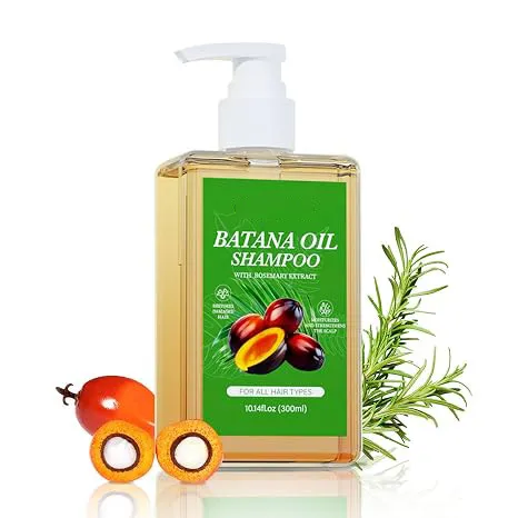 Batana Oil Shampoo,Rosemary Shampoo,Nourishing & Rejuvenating for Softness & Volume, Suitable for Men & Women, Reduces Hair Loss (10.14 fl oz)